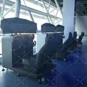 航空科普教學(xué)版支架式飛行模擬器-雙座三屏全儀表模擬器